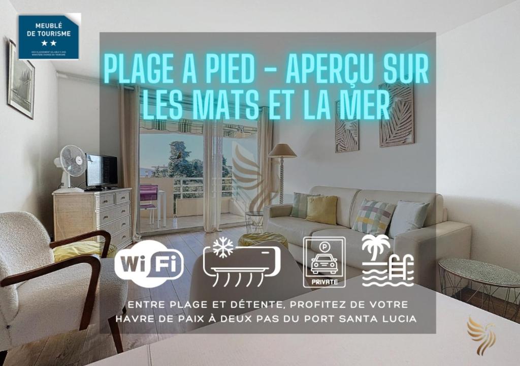 Apart 4 p, sea view, terraces, swimming pool, A/C - 4