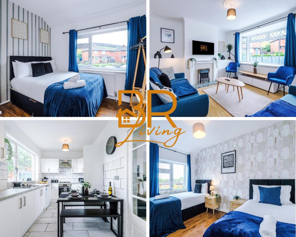 NEW! 3-Bed Home in Greater Manchester, Ideal for Long Term Stays & Large Groups, FREE Parking!, Millbrook