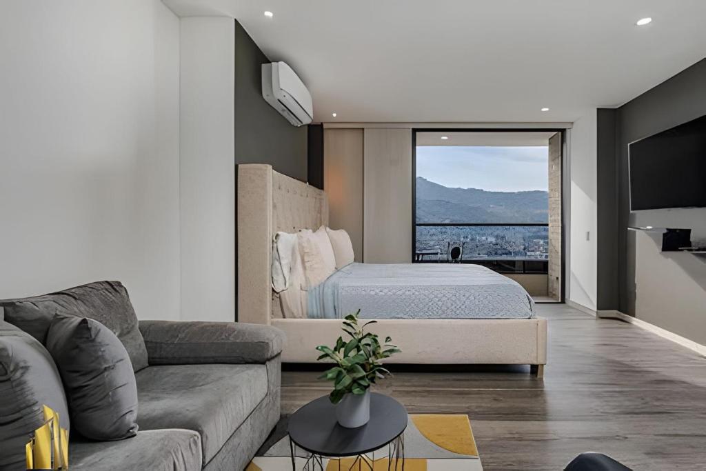 Class 48 Apt. 2202 - Apt luminoso/Balcón/AC, Sabaneta