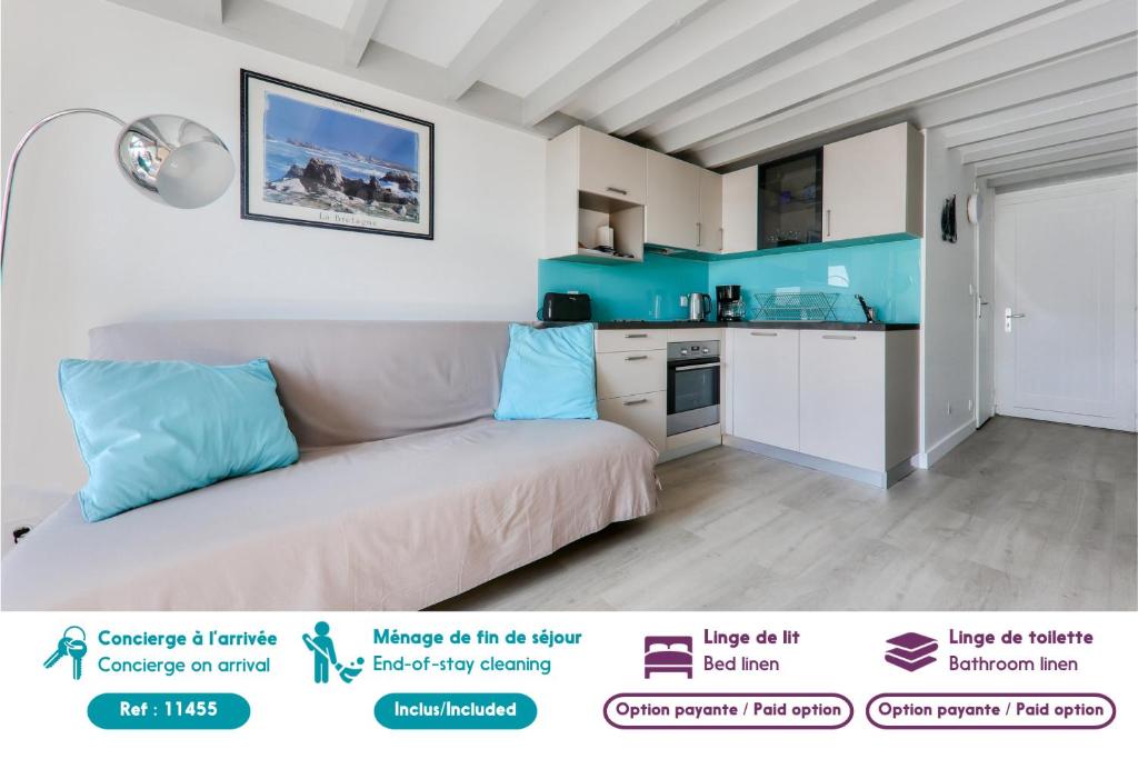 À 100m de la plage, Carnac, duplex vue mer pour 3 - 3