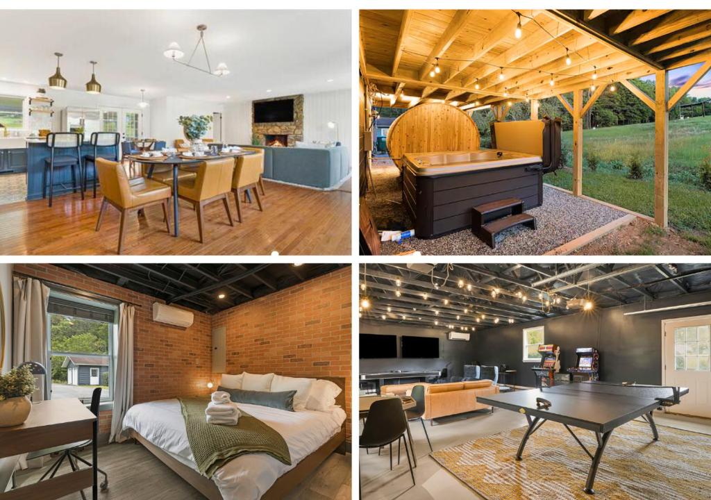 Sunroom, Game Room, Hot tub, Sauna, 15Min to AVL, Asheville