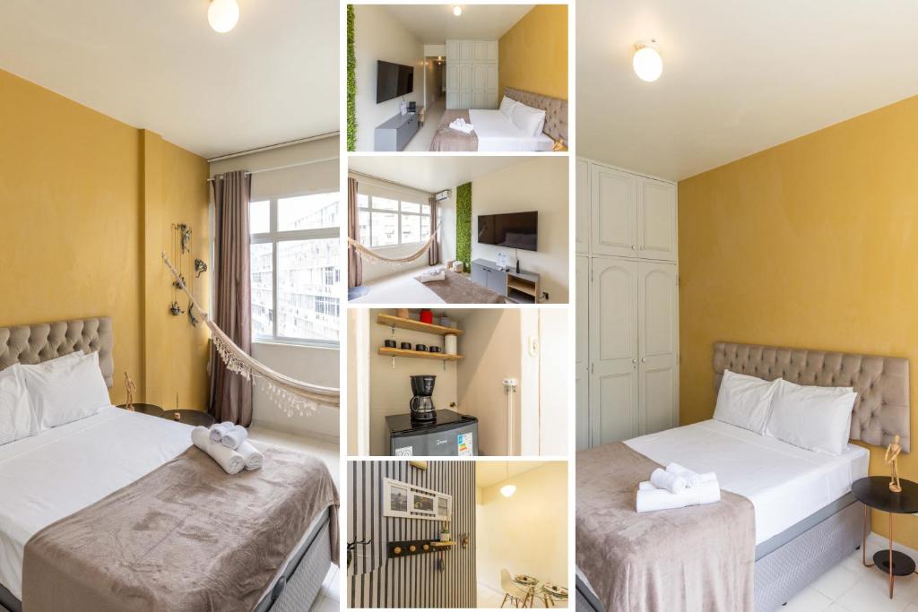 Studio Copa, portaria 24 horas a 270m da praia, Rio de Janeiro