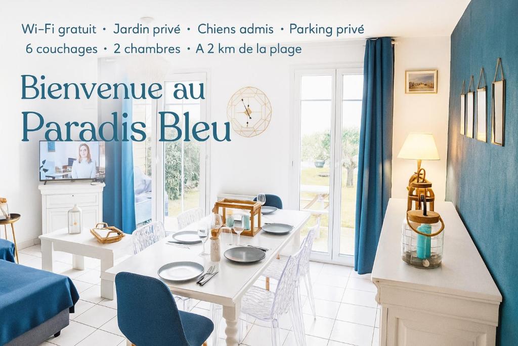 Au paradis bleu maison 6 couchages ok chiens jardin - 1