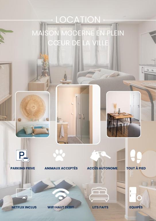 CDC 3, appartement 2 chambres avec SDB privatives et parking inclus, Le Tréport