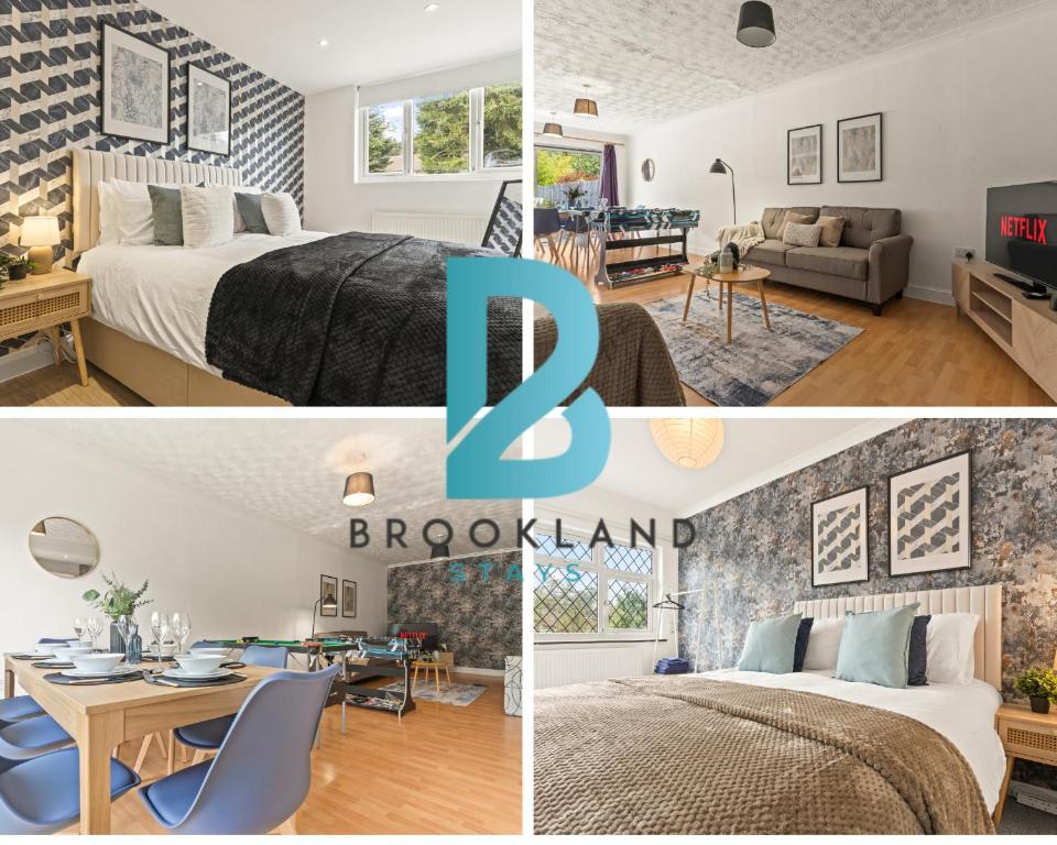 Six Bedroom House by Brookland Stays Serviced Accommodation Short Lets Hertfordshire with Free WiFi, Leavesden Green