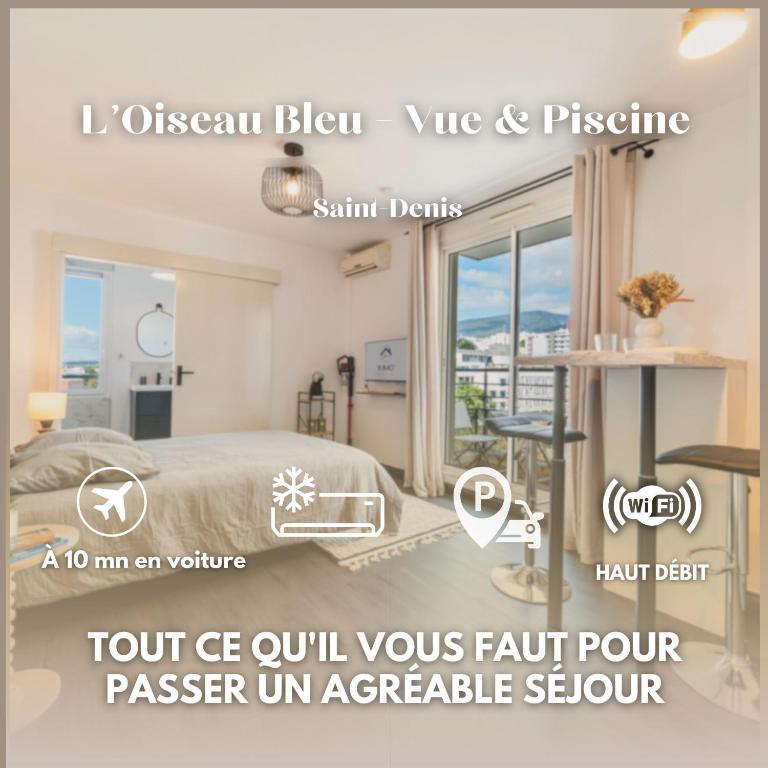 L'Oiseau Bleu Vue et Piscine, Saint-Denis
