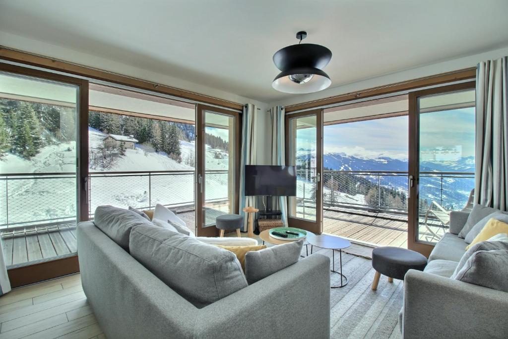 ARC 1600, LE RIDGE, Appartement 10 personnes Vue Montagne - ski aux pieds - Sauna, Hammam, Piscine, Arc 1600