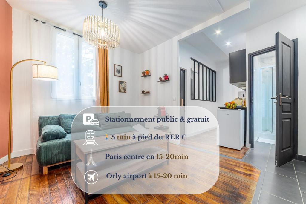 Le Parmentier - RER C à 5min, Self-Checkin, Vitry-sur-Seine