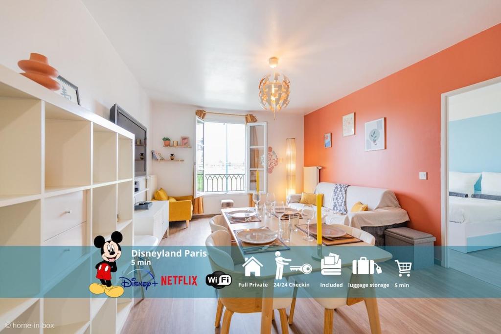 Le Rangiroa, 4 people, 5 min to Disneyland Paris, Serris