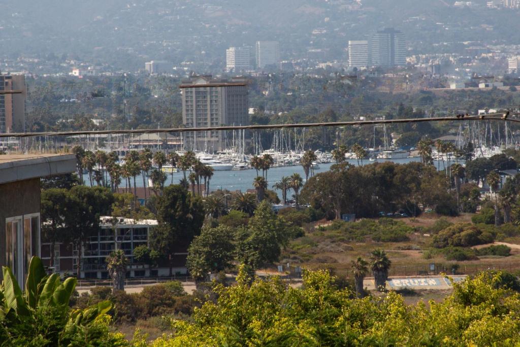 Overlooking Marina del Rey sailboats, is Green Ginger Playa Del Rey on the bluff,, Los Angeles