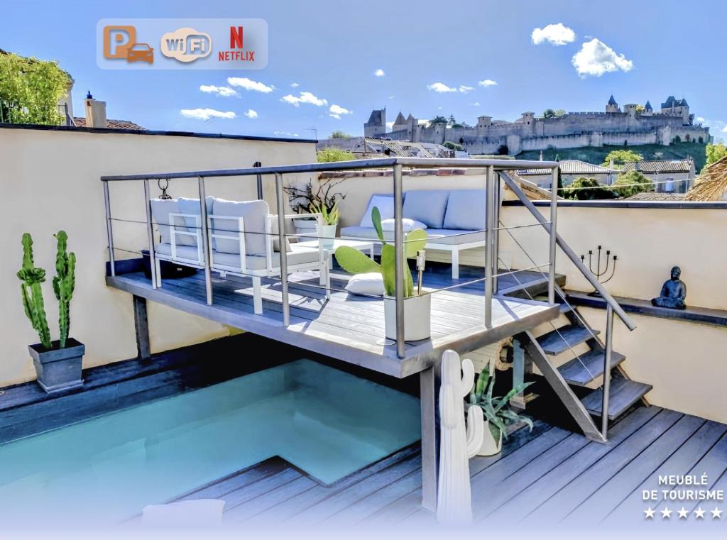 La Maison Blanche 5*, Piscine & vue Cité Médiévale - 1