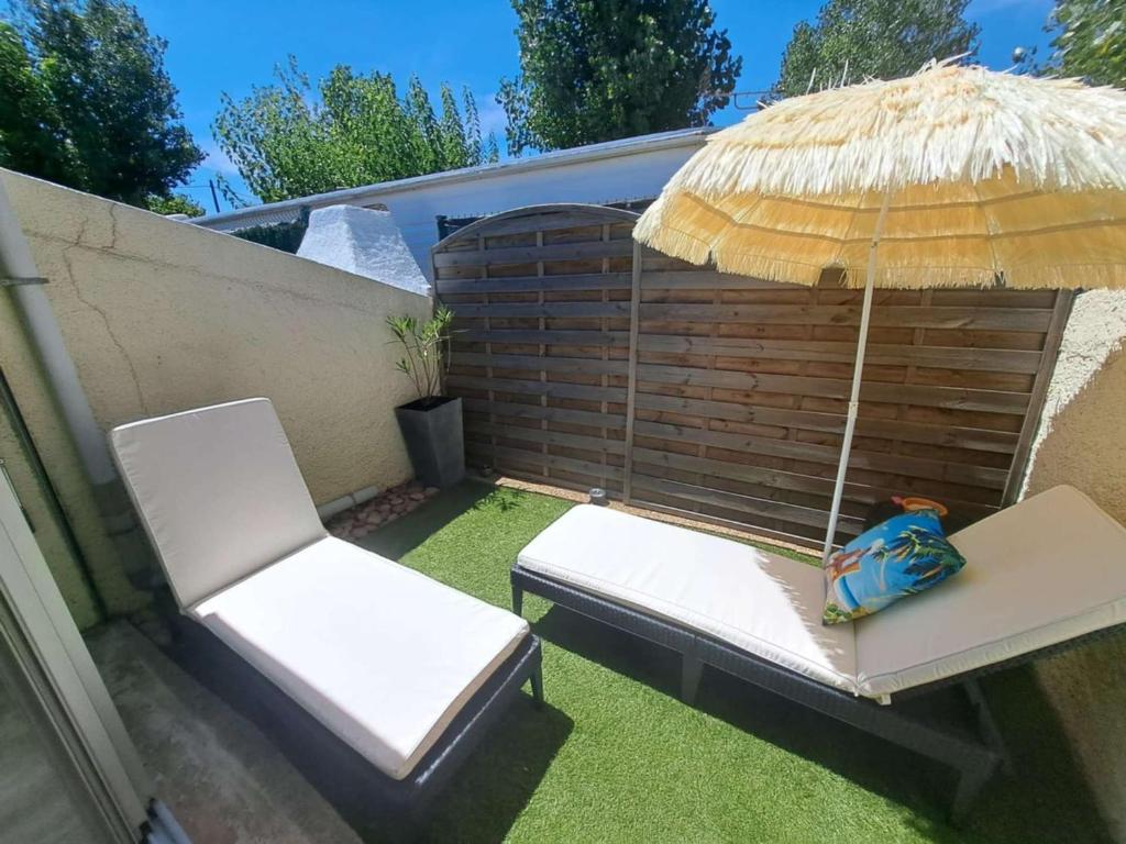 Studio avec terrasse, parking, près de la plage - 4 pers. - FR-1-326-867 - 1