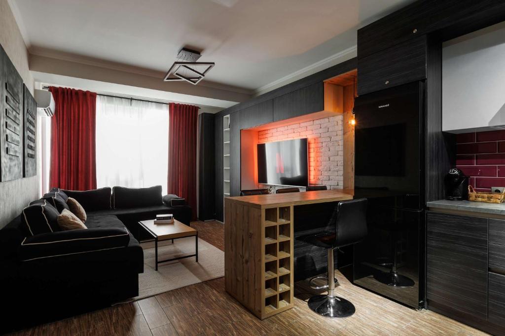 High-End 1,5 BR with Park View, Fast Wi-Fi and Walk to Mall - GrandStay md, Chişinău