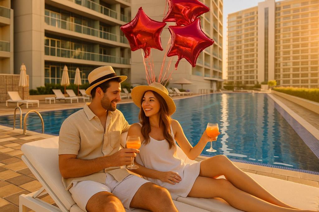 KeyRock Living - 1BR Luxury with Lake View at Reva, Dubaj