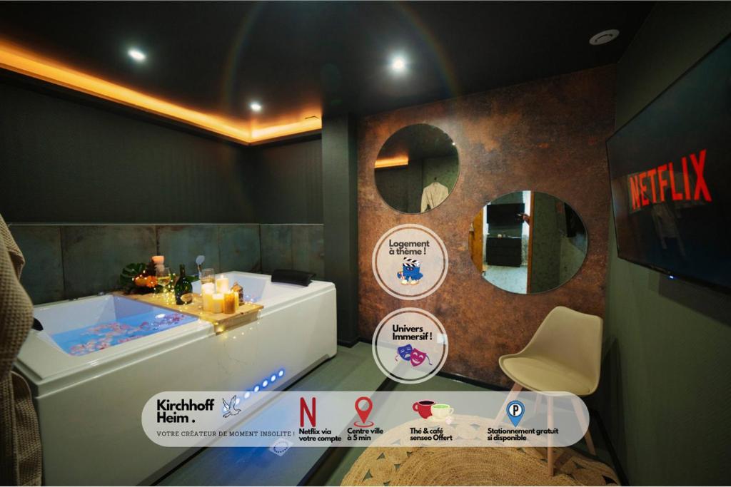 Under sea jacuzzi privée 5 in du centre vill place de stationnement privée possible, Mulhouse