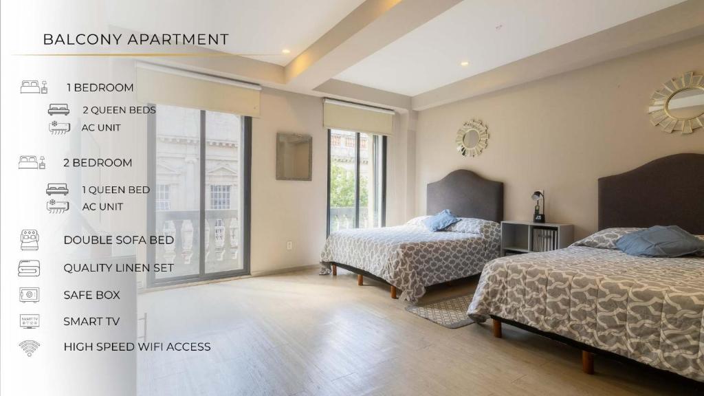 206 Zocalo Cathedral 2Bdrm 2Bath apt AC Rooftop - 2