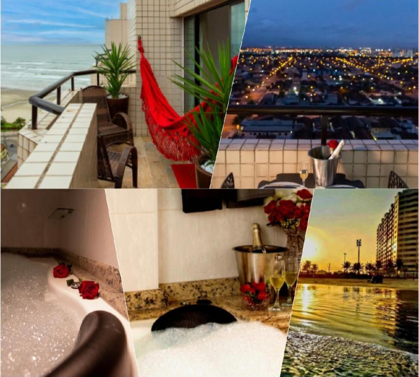 Cobertura duplex com Jacuzzi e vista espetacular para a praia e a cidade, Praia Grande