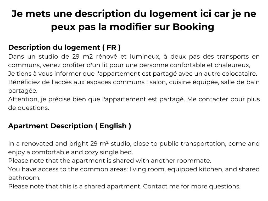 La Capsule Colocation Appartement partagé à deux personnes maximum - 2