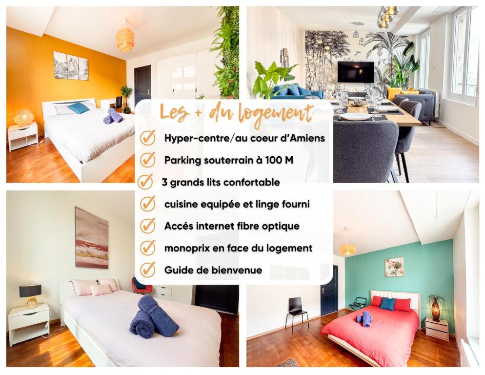 Spacieux appartement 3 chambres cosy centre Amiens - 5