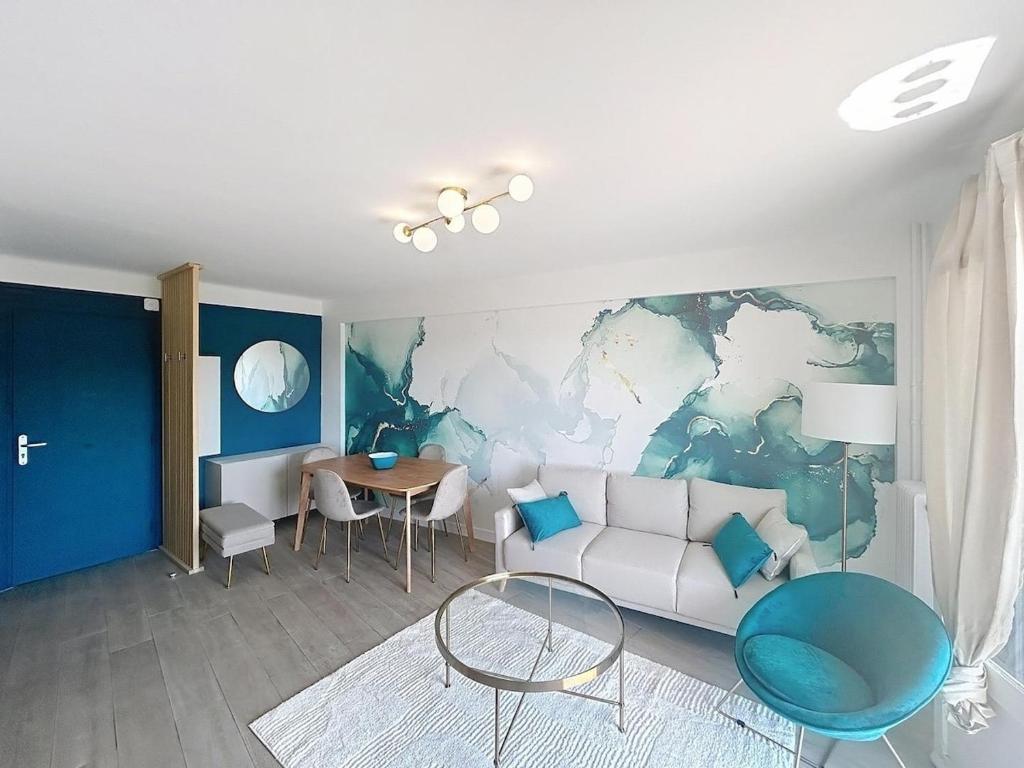 Beautiful 4 rooms sea airport, Nice