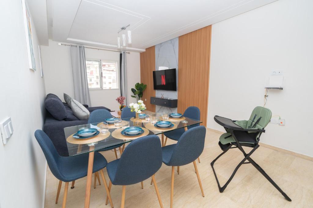 Cocon neuf & cosy 2 ch, clim, wifi, idéal famille, Tanger