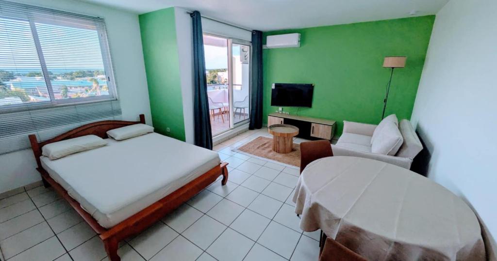 Studio 39m2 vue mer & parking privé, Saint-Denis