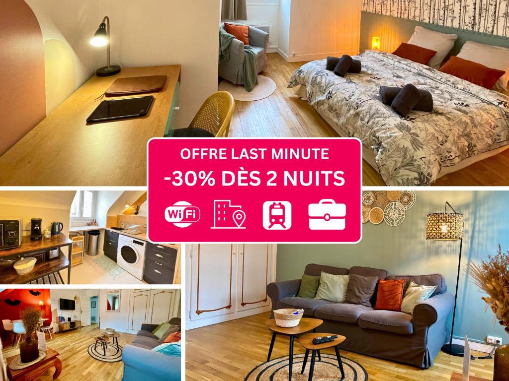 Le Corneille - Idéal Pros & Couples - Centre historique - À pied Château 5min-Gare 10min - Au calme - Fibre - Parking du Château gratuit 5min à pied, Compiègne