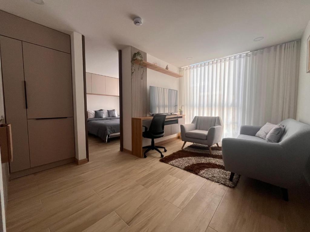 Bogotá Centro, Cerca de Monserrate y La Candelaria, Apartamento Moderno con Terraza panorámica, 2 habitaciones, Bogotá