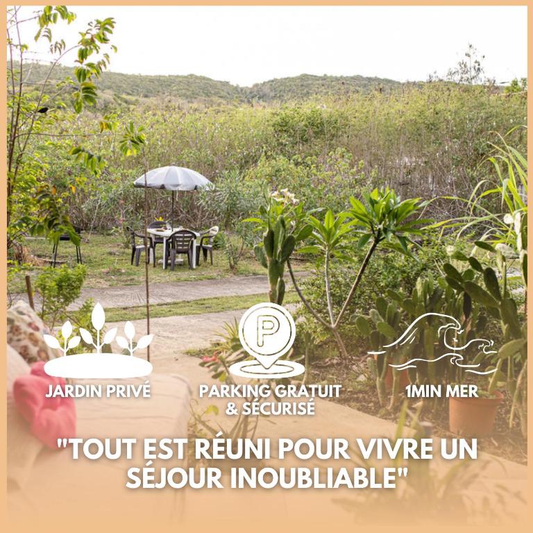 Le Tropical Nest - Idéal Couple & Famille - Jardin Privé - MER - Parking Privé - Quartier Calme - Clim - Wifi HD - 5min Plages - Linge de maison fourni gratuit, Capesterre-de-Marie-Galante