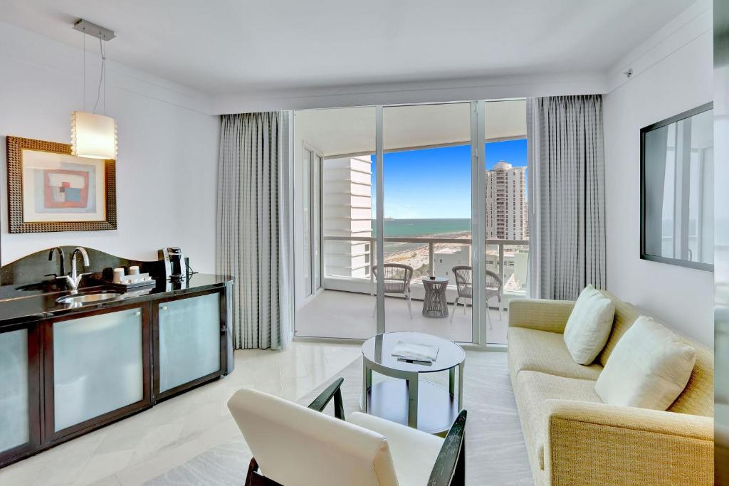 Luxury Oceanview Suite at the Fontainebleau Miami Beach with Balcony, King & Sofa Bed, Miami Beach