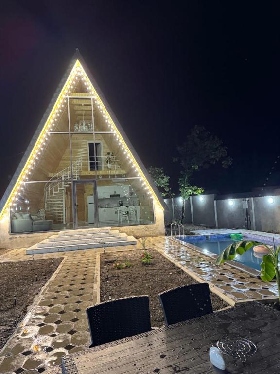 Aframe house in Vendam, Gabala