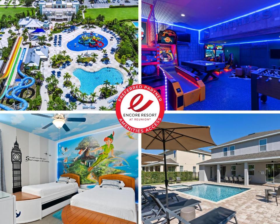 Beautiful Home With Private Pool, Media & Game Room Near Disney With Waterpark And Resort Access At Encore Resorts Reunion - 210Cl, Kissimmee