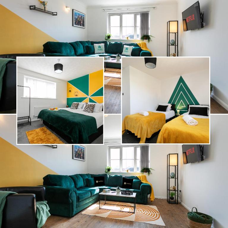 Quick Deals l 5 Bedroom l Sleeps 10 l Parking l Ideal for Groups l Oak Stays Short Lets & Serviced Accommodations, Churchdown