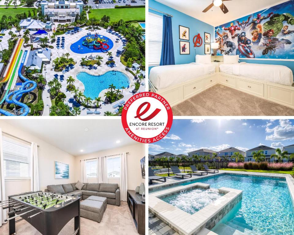 Elegant Home Near Disney With Private Pool, Foosball Table, Themed Rooms And Waterpark & Resort Access At Encore Resorts Reunion - 365Sf, Kissimmee