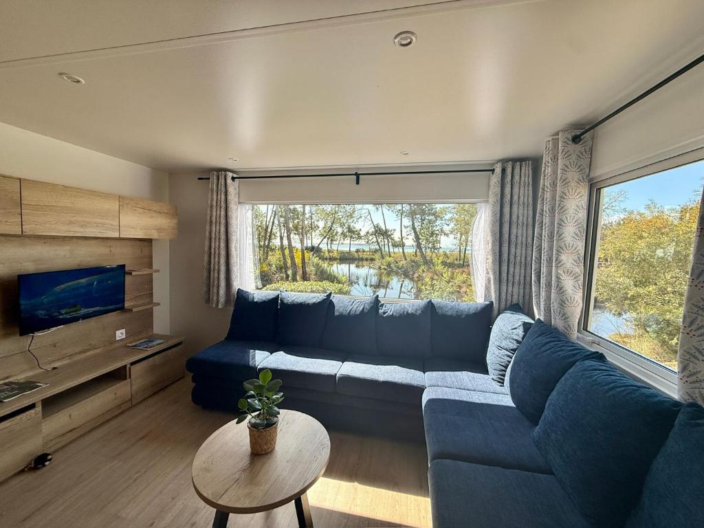 Mobilhome haut de gamme avec vue exceptionnelle sur le Bassin Arcachon - 6 Personnes - 1