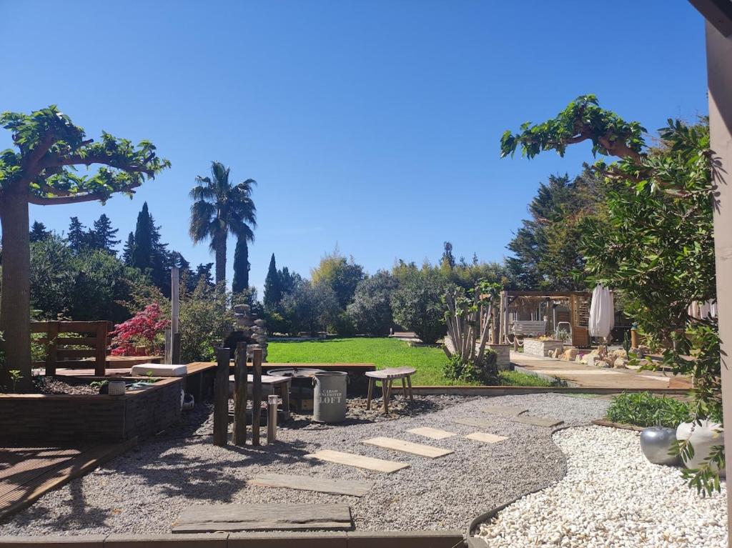 loft, clim, jardin, piscine, calme, parc expo, - 2