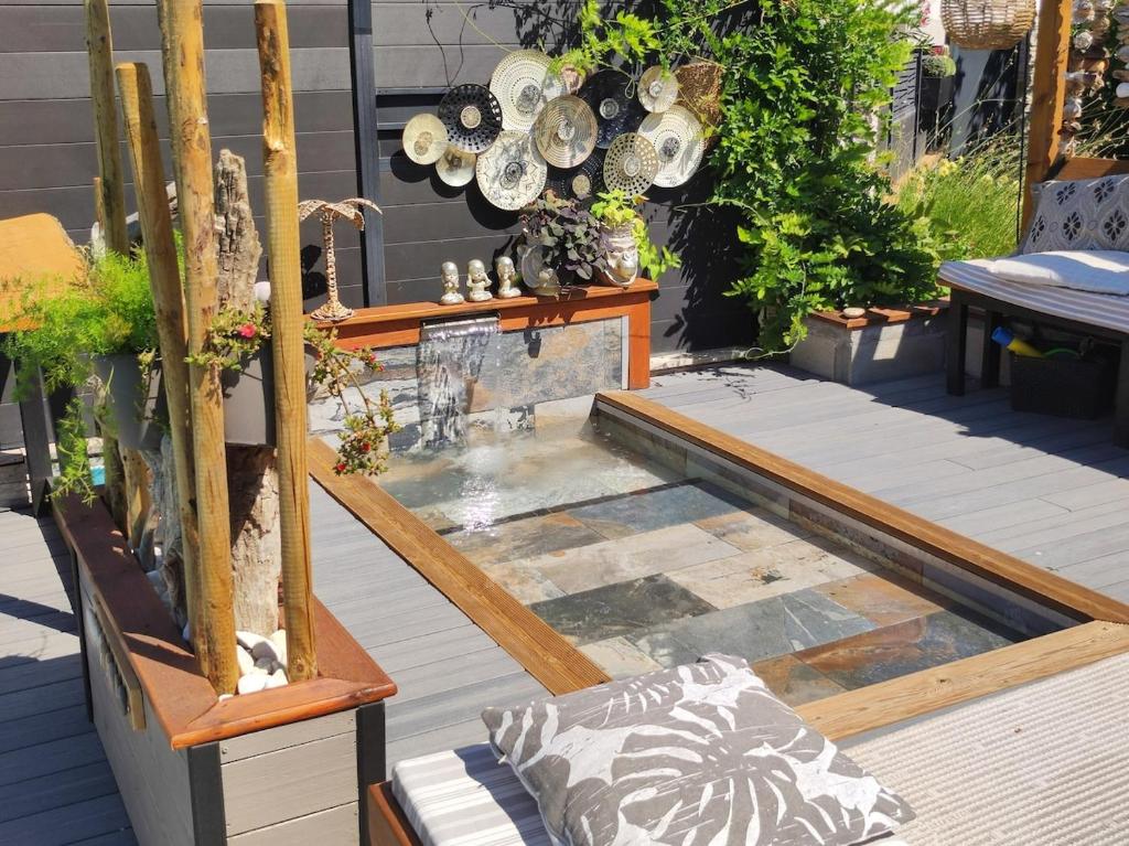 loft, clim, jardin, piscine, calme, parc expo, - 3