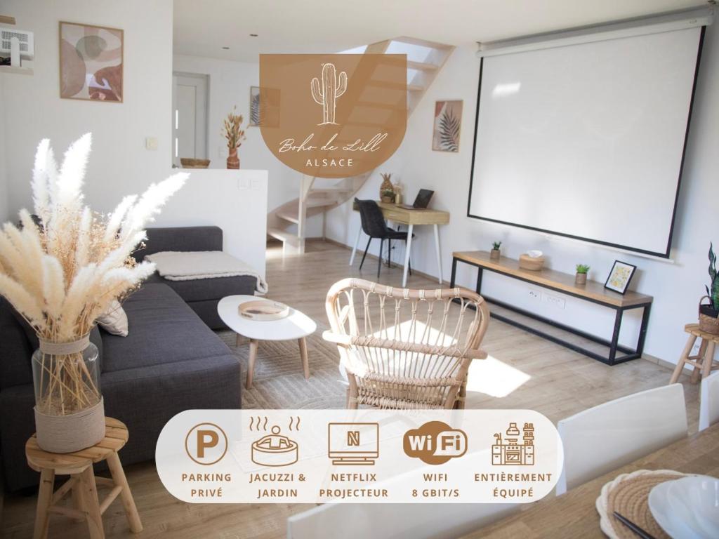 Boho de L'ill - Jacuzzi & Cinema - near Colmar, Illhaeusern