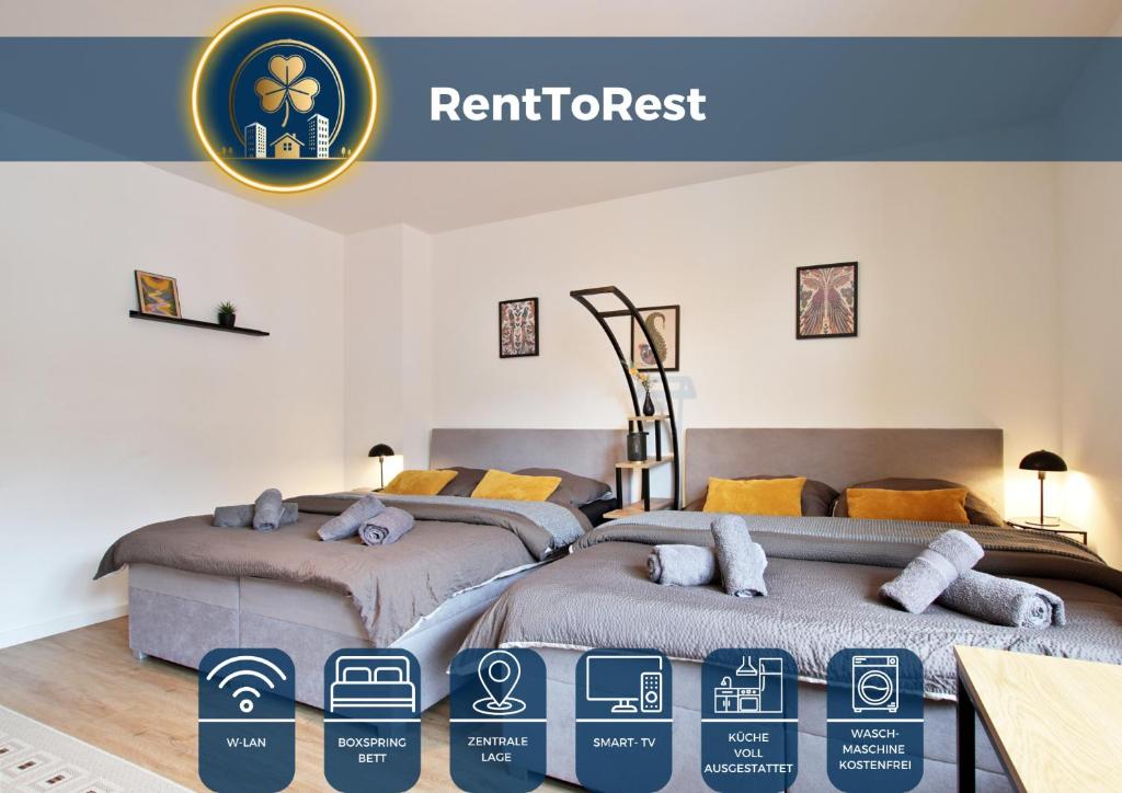RtR Essen - Für bis zu 8 Personen - Voll ausgestattet - Zentral Limbecker Platz - Messe - Uniklinikum - Smart TV - Modern, Essen