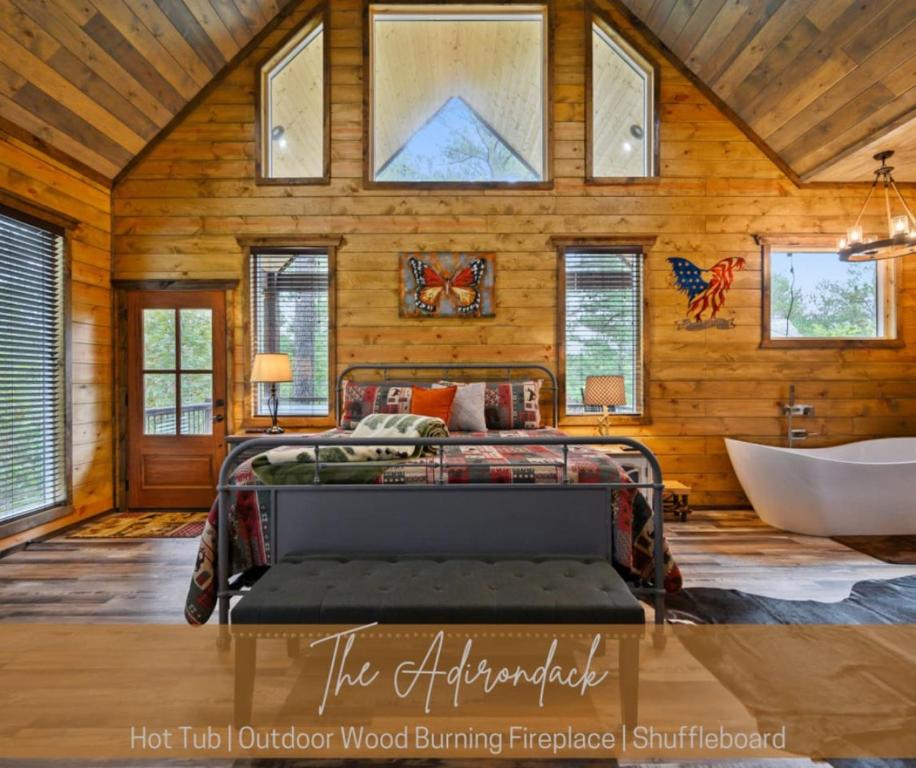 The Adirondack HotTub Shuffleboard FirePlace, Broken Bow