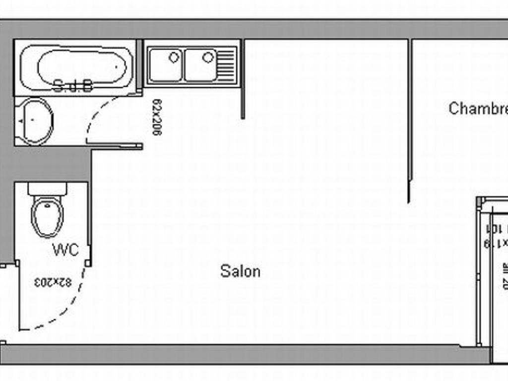 Studio cabine 4 pers, sud, pistes, Chamrousse - FR-1-340-75 - 3