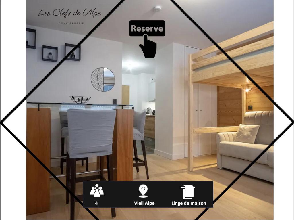 Studio Neuf, Cosy & Moderne Vieil Alpe - 100m des remontées mécaniques Alpe express, L'Alpe-d'Huez