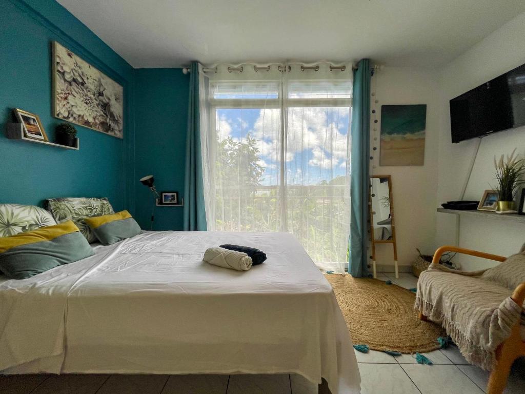 * LE DAUPHIN * Vue mer, clim et parking, Le Marin