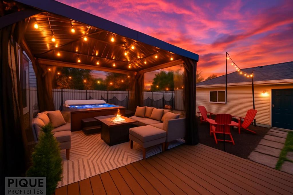 Nordic Spa Retreat - Hot Tub - King Bed - Firepit - BBQ, Edmonton