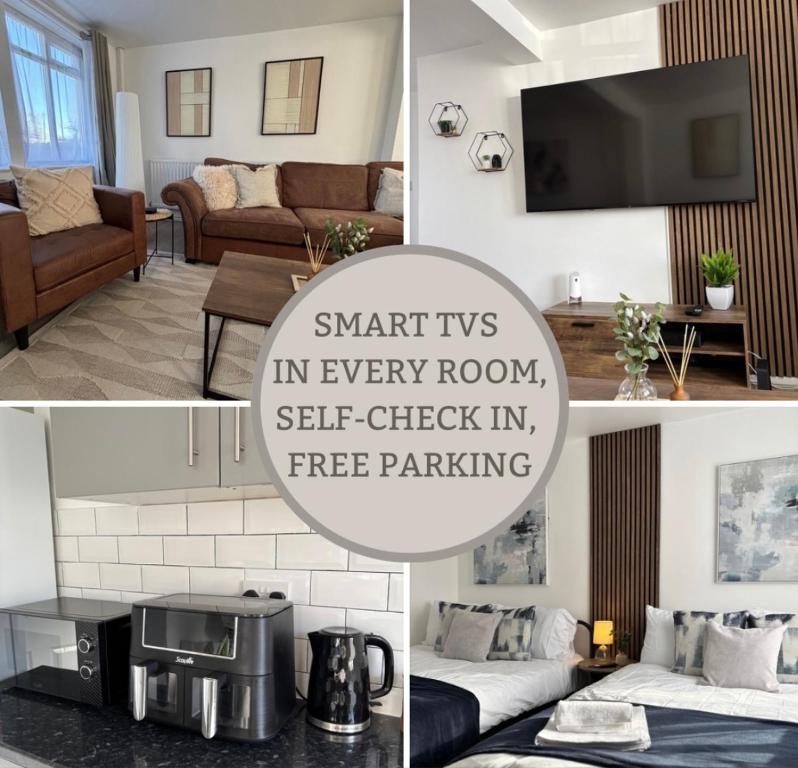 3 Double Beds Links to M6 & M5, Newton Road Station