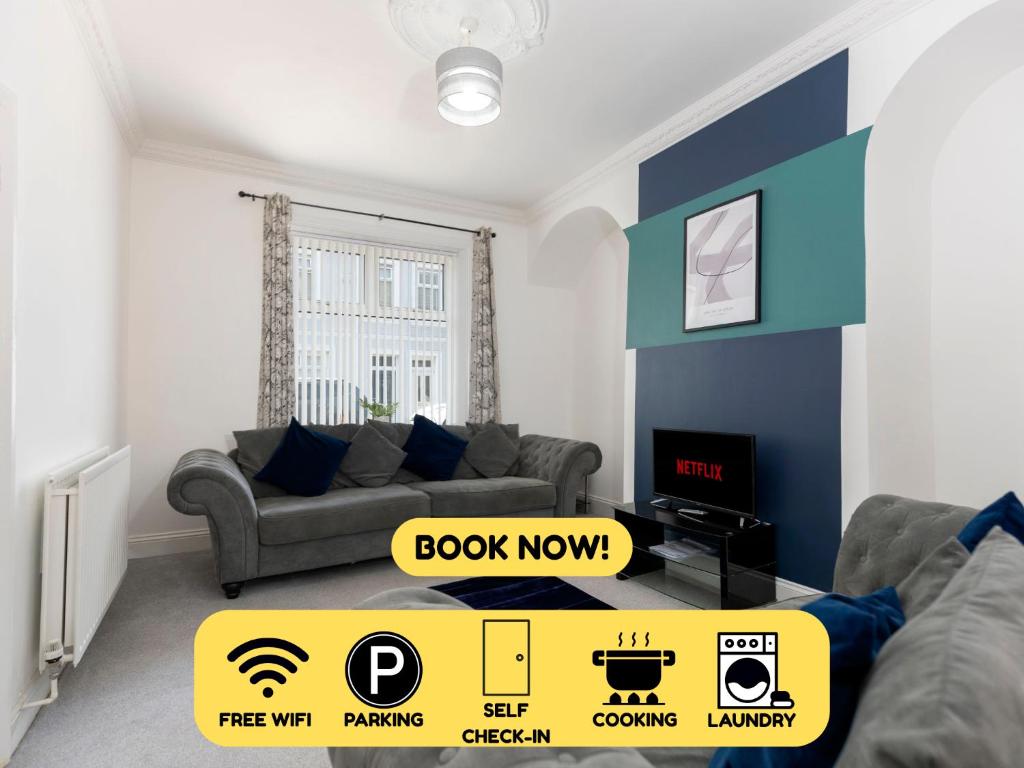 The Maple Haven Spacious 3BR with FREE Parking, Willington Quay