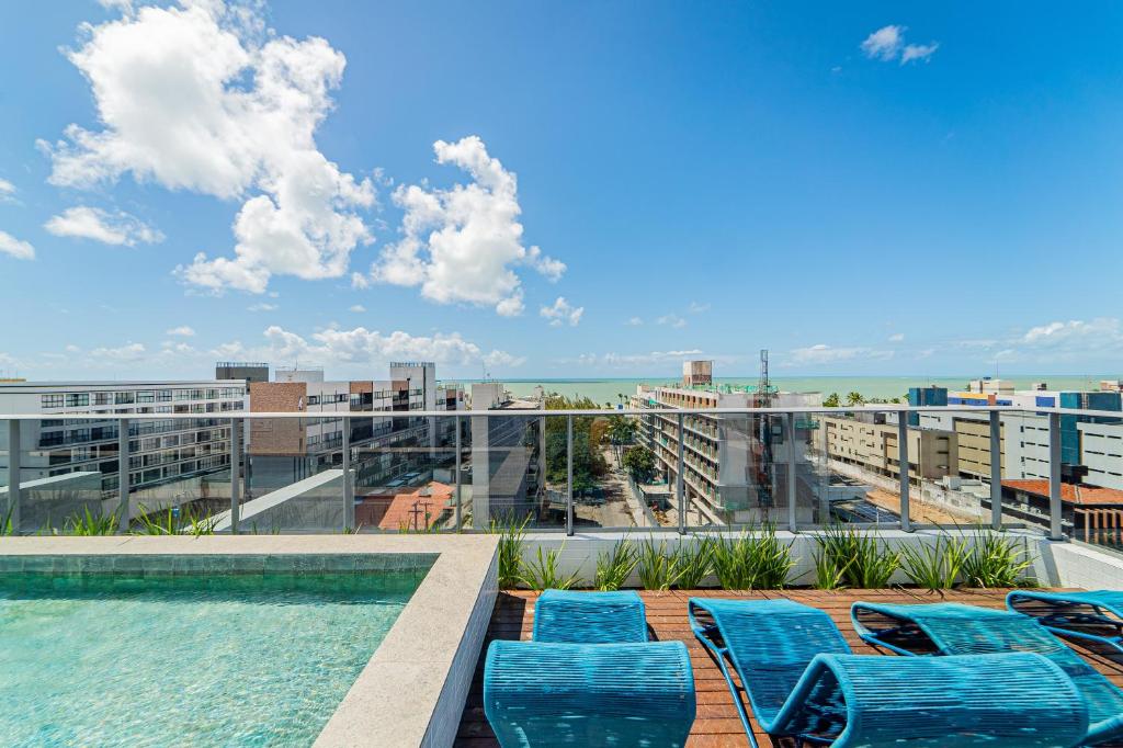 Apart Amplo a 200m da Praia com AC e Piscina, João Pessoa