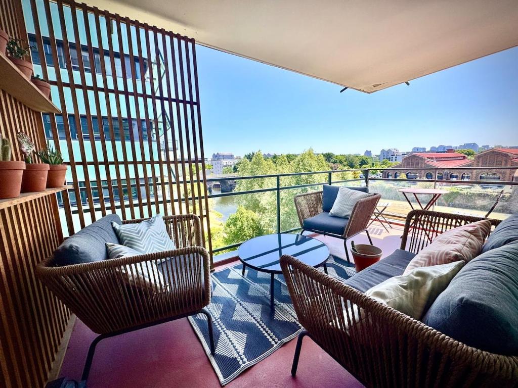 Le Reflet, 2 bedrooms, balcony view of Vilaine - 5