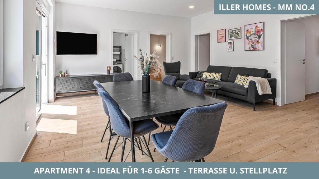 Illler Homes Memmingen Moderne Fewos für bis zu 7 Pers mit Küche & Parkplätzen, teilweise mit Terrasse - 1