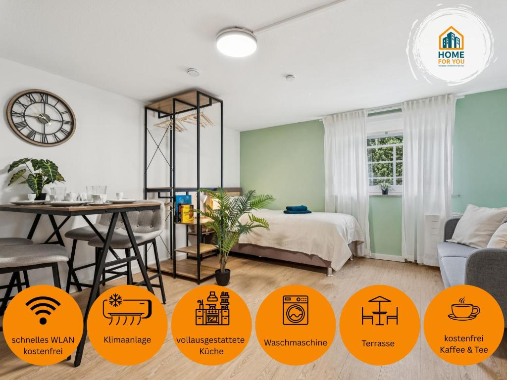 3 Schlafplätze - Zentral, Ruhig, Terrasse, Küche, Bocholt